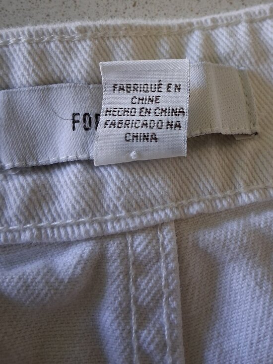 Forever 21 White Denim Mini Skirt Women's Size 0X - Picture 4 of 14